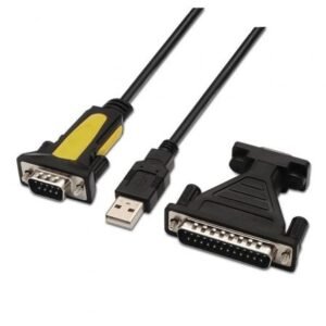 Cabo Conversor impresora Aisens A104-0039/ USB Macho - DB9 Macho/ 1.8m/ Preto