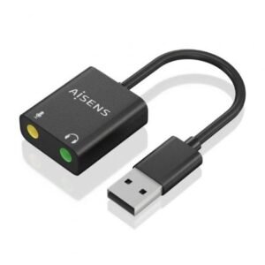 Placa de Sonido Aisens A106-0769/ USB Macho - 2xJack 3.5 Hembra