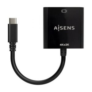 Conversor HDMI 4K 30Hz Aisens A109-0684/ HDMI Hembra - USB Tipo-C Macho/ 15cm/ Preto