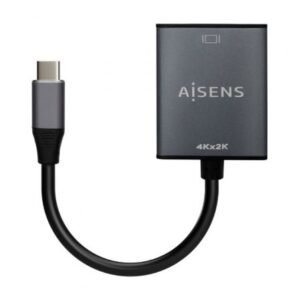 Conversor HDMI 4K 30Hz Aisens A109-0685/ HDMI Hembra - USB Tipo-C Macho/ 15cm/ Cinzento
