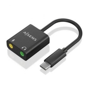 Placa de Sonido Aisens A109-0767/ USB-C Macho - 2xJack 3.5 Hembra