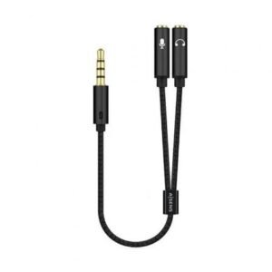 Cabo Estéreo Aisens A128-0416/ Jack 3.5 Macho - 2x Jack 3.5 Hembra/ 25cm/ Preto