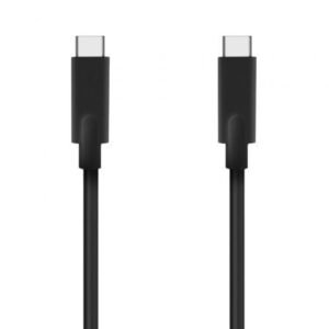 Cabo USB 3.2 Tipo-C Aisens A107-0707 5GBPS 3A 60W/ USB Tipo-C Macho - USB Tipo-C Macho/ Hasta 60W/ 5Gbps/ 5m/ Preto