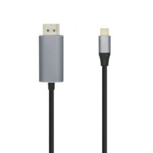 Cabo DisplayPort Aisens A109-0394/ USB Tipo-C Macho - DisplayPort Macho/ Hasta 27W/ 1250Mbps/ 80cm/ Preto