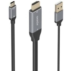 Cabo Conversor Aisens A109-0871/ HDMI Macho/ USB Macho - USB Tipo-C Macho/ 1.8m/ Preto