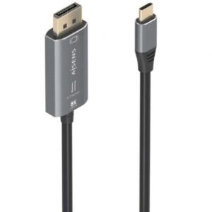 Cabo Conversor Aisens A109-0880/ USB Tipo-C Macho - DisplayPort Macho/ 1.8m/ Preto
