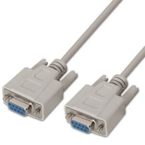 Cabo Serie RS232 Aisens A112-0066/ DB9 Hembra - DB9 Hembra/ Hasta 0.15W/ 1.6Mbps/ 1.8m/ Beige