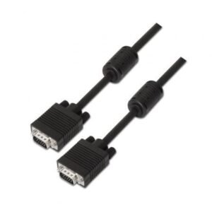 Cabo SVGA Aisens A113-0075/ VGA Macho - VGA Macho/ Hasta 3W/ 10Mbps/ 15m/ Preto