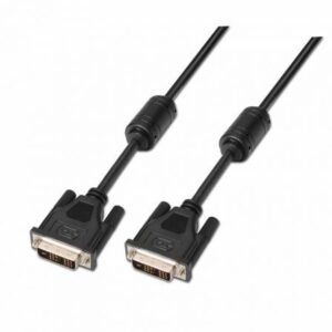 Cabo DVI Aisens A117-0086/ DVI-D Macho - DVI-D Macho/ Hasta 3W/ 10Mbps/ 1.8m/ Preto