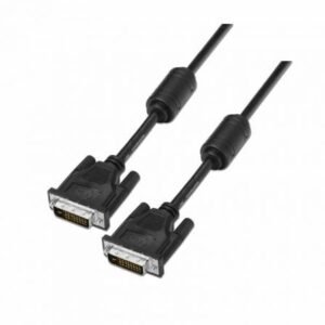 Cabo DVI Aisens A117-0089/ DVI-D Macho - DVI-D Macho/ Hasta 3W/ 10Mbps/ 1.8m/ Preto
