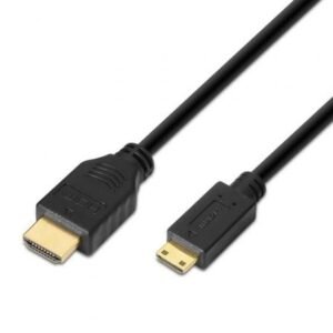 Cabo HDMI Aisens A119-0114/ HDMI Macho - Mini HDMI Macho/ Hasta 10W/ 720Mbps/ 1.8m/ Preto