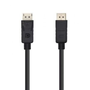 Cabo DisplayPort 1.2 4K Aisens A124-0388/ DisplayPort Macho - DisplayPort Macho/ Hasta 5W/ 2300Mbps/ 10m/ Preto