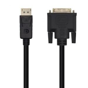 Cabo Conversor Aisens A125-0463/ DisplayPort Macho - DVI Macho/ Hasta 5W/ 2300Mbps/ 3m/ Preto