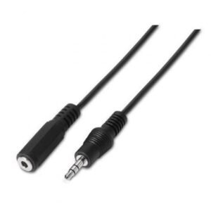 Cabo Estéreo Aisens A128-0145/ Jack 3.5 Macho - Jack 3.5 Hembra/ Hasta 0.1W/ 1.5m/ Preto