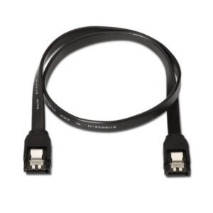 Cabo SATA III Aisens A130-0157/ SATA Hembra - SATA Hembra/ Hasta 0.1W/ 768Mbps/ 50cm/ Preto