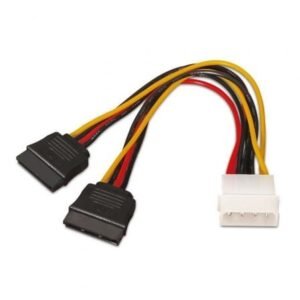 Cabo Duplicador de Alimentación Aisens A131-0161/ Molex 4 PIN Macho - 2x SATA Hembra/ Hasta 54W/ 20cm