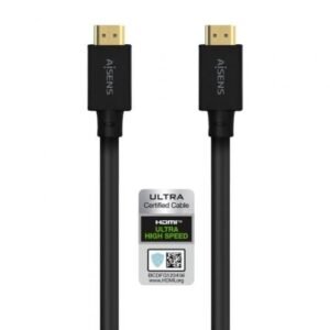 Cabo HDMI 2.1 8K Aisens A150-0680/ HDMI Macho - HDMI Macho/ 5m/ Certificado/ Preto