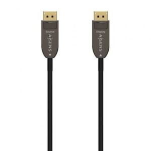 Cabo DisplayPort 1.4 AOC 8K Aisens A155-0608/ DisplayPort Macho - DisplayPort Macho/ 20m/ Preto