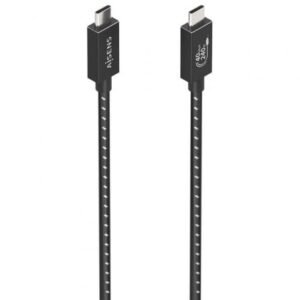 Cabo USB 4.0 Tipo-C Aisens A156-0868/ USB Tipo-C Macho - USB Tipo-C Macho/ Hasta 240W/ 40Gbps/ 1.5m/ Cinzento