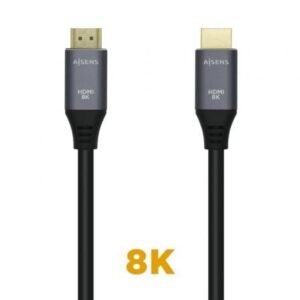 Cabo HDMI 2.1 8K Aisens A150-0429/ HDMI Macho - HDMI Macho/ 3m/ Cinzento Preto