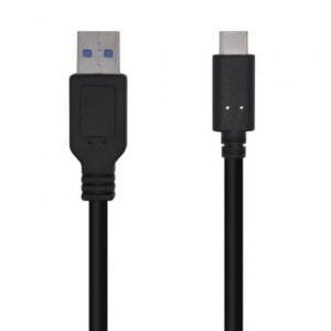 Cabo USB 3.1 Tipo-C Aisens A107-0450/ USB Tipo-C Macho - USB Macho/ 10Gbps/ 1.5m/ Preto