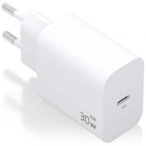 Carregador de Pared GaN Aisens A110-0940/ 1xUSB Tipo-C/ 30W/ Branco