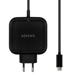 Carregador de Pared Aisens ASCH-1PD65WL-BK/ 1xUSB Tipo-C/ 65W