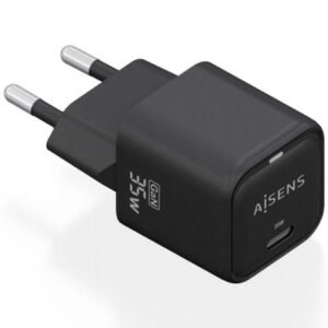 Carregador de Pared GaN Aisens ASCH-35W1P023-BK/ 1xUSB Tipo-C/ 35W