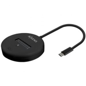 Dock USB Tipo-C para SSD M2 SATA/NVMe Aisens ASUC-M2D013-BK/ Preto