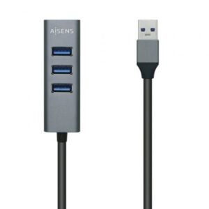 Hub USB 3.0 Aisens A106-0507/ 4xUSB/ Cinzento
