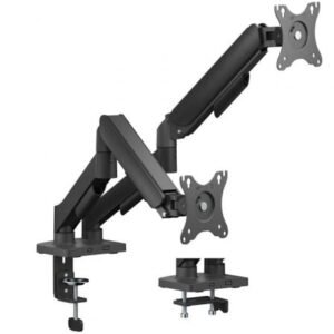 Soporte de Mesa con Contrapeso para 2 Monitores Aisens DT32TSR-357/ Giratorio/ Inclinable/ hasta 9kg