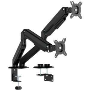 Soporte de Mesa con Contrapeso para 2 Monitores Aisens DT32TSR-451/ Giratorio/ Inclinable/ hasta 9kg