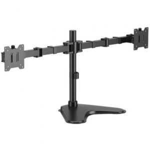 Soporte de Desktop para 2 Monitores Aisens DT35TSR-361/ Giratorio/ Inclinable/ hasta 20kg
