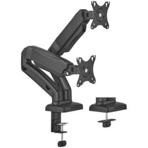 Soporte de Mesa con Contrapeso para 2 Monitores o TV Aisens DT32TSR-221/Giratorio/ Inclinable/ hasta 9kg