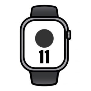 Apple Watch Series 11/ GPS/ 42mm/ Cinzento espacial/ Correa Deportiva Preta (M/L)