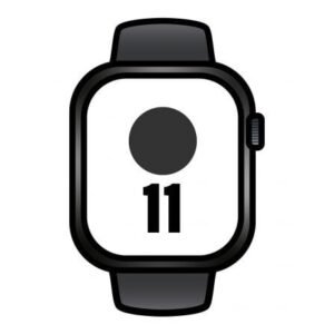Apple Watch Series 11/ GPS/ 46mm/ Preto Azabache/ Correa Deportiva Preta (M/L)