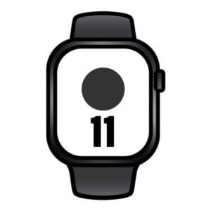 Apple Watch Series 11/ GPS/ Cellular/ 42mm/ Preto Azabache/ Correa Deportiva Preta (M/L)