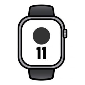 Apple Watch Series 11/ GPS/ Cellular/ 46mm/ Aluminio Cinzento Espacial/ Correa Deportiva Preta M/L