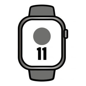 Apple Watch Series 11/ GPS/ Cellular/ 46mm/ Titanio Natural/ Correa Deportiva Cinzento Piedra S/M