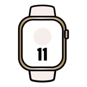 Apple Watch Series 11/ GPS/ Cellular/ 46mm/ Titanio Dourado/ Correa Deportiva Rosa Rubor M/L
