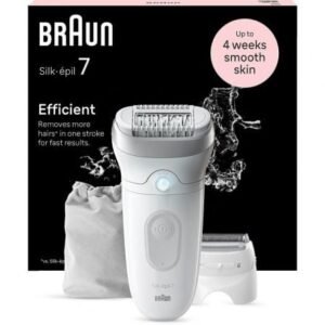 Depiladora Braun Silk Epil Series 7 7-041/ con Bateria/ 5 Accesorios