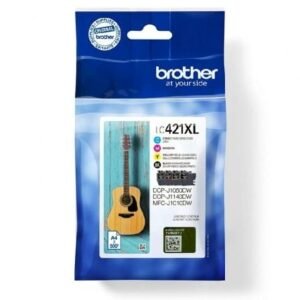 Cartucho de Tinta Original Brother LC421XL Alta Capacidade/ Multipack/ Cian/ Magenta/ Amarelo/ Preto
