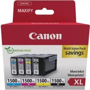 Cartucho de Tinta Original Canon PGI-1500XL Multipack Alta Capacidade/ Cian/ Magenta/ Amarelo/ Preto
