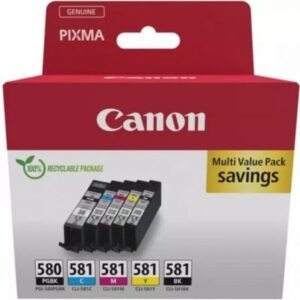 Cartucho de Tinta Original Canon PGI-580 PB + CLI-581Multipack/ Cian/ Magenta/ Amarelo/ Preto