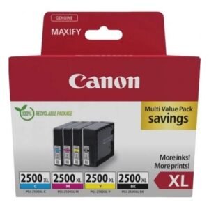 Cartucho de Tinta Original Canon PGI-2500 XL Multipack Alta Capacidade/ Cian/ Magenta/ Amarelo/ Preto