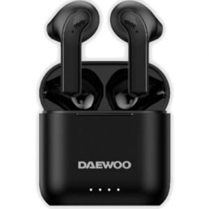 Auscultadores Bluetooth Daewoo DW2020 con estuche de carga/ Autonomía 5h/ Pretos