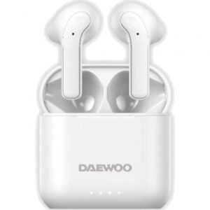 Auscultadores Bluetooth Daewoo DW2021 con estuche de carga/ Autonomía 5h/ Brancos