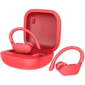 Auscultadores Deportivos Bluetooth Daewoo DW2025 con estuche de carga/ Autonomía 5h/ Vermelhos