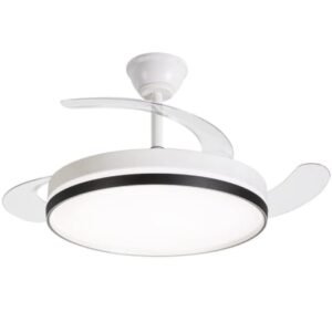 Ventoinha de Techo Daewoo con aspas retráctiles DW5009/ 30W/ 3 Aspas/ 6 Velocidades
