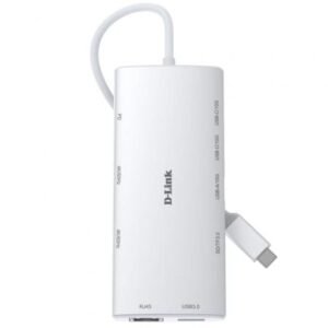 Docking USB Tipo-C D-Link DUP-A01/ 1xUSB/ 2xUSB Tipo-C/ 2xHDMI 4K/ 1xRJ45/ 1xLector de Placas/ 1xUSB Tipo-C PD/ Branco